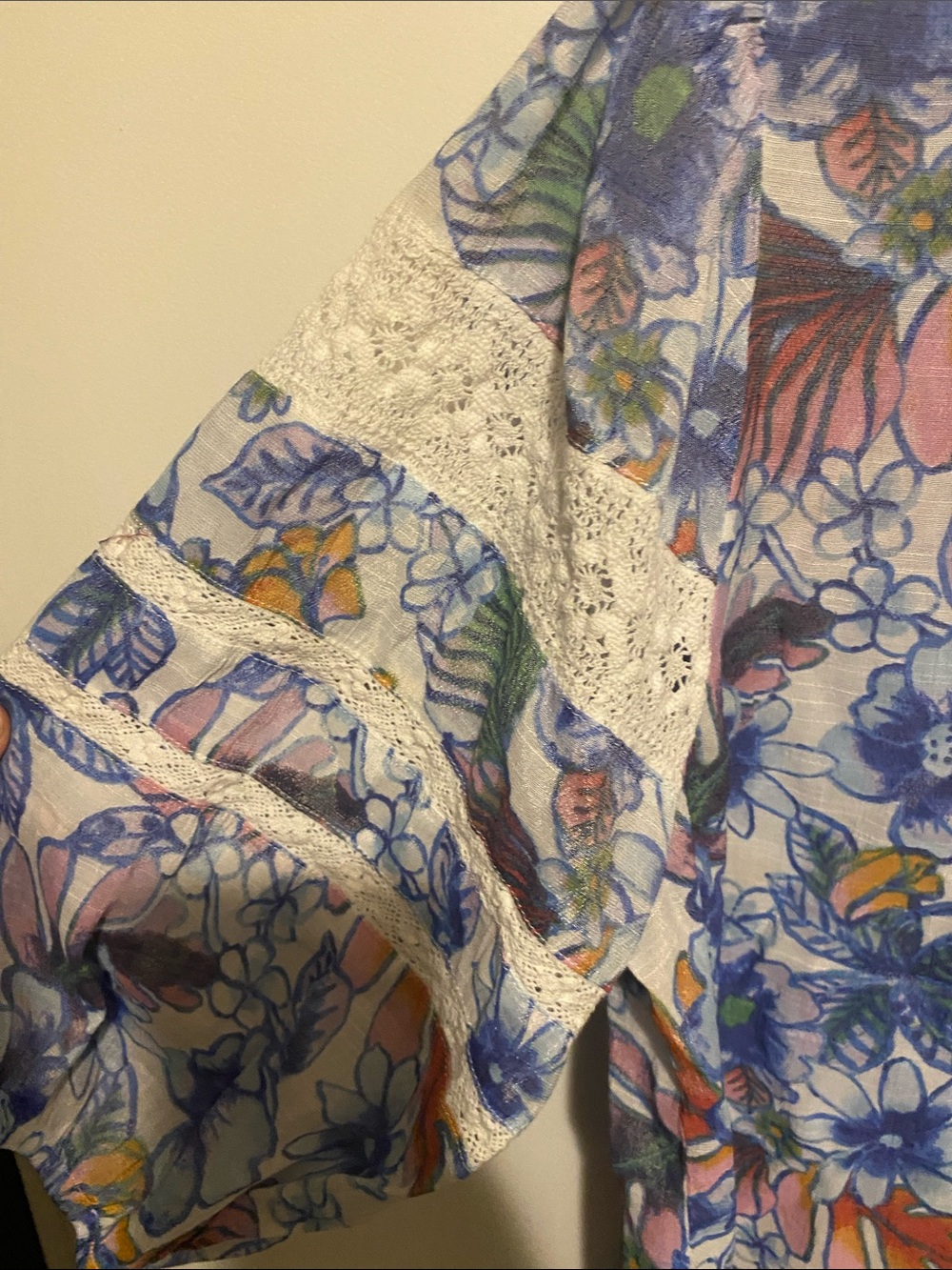 Floral Button-Front Tunic in Multi-Color - Picture 4 of 4